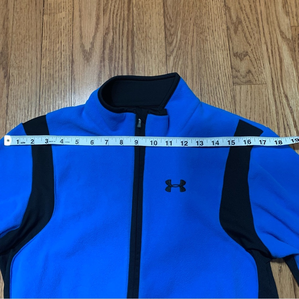 Under Armour Full-Zip Light Fleece Jacket - Cerulean Blue & Black Medium - Picture 5 of 12